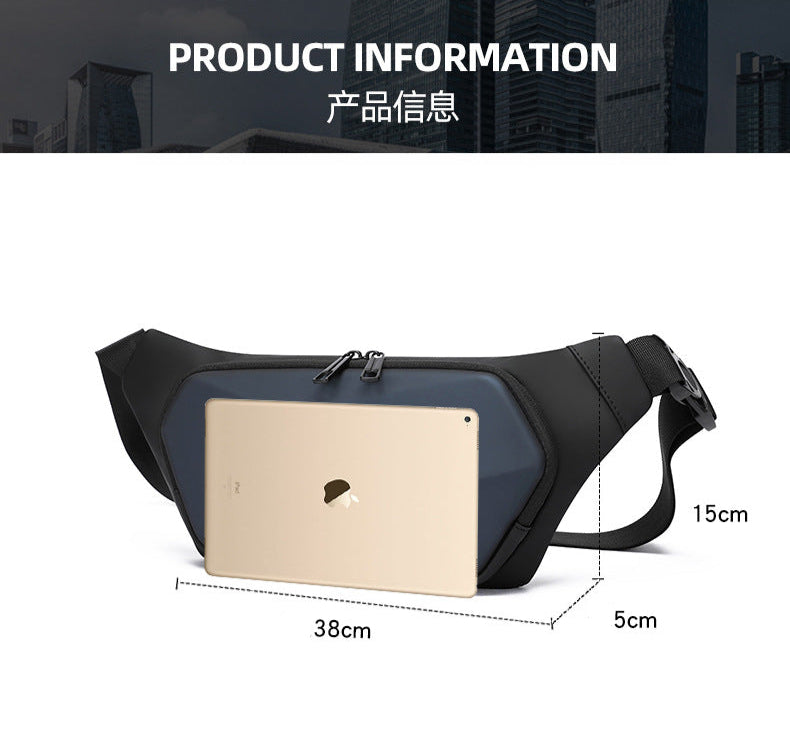 Mens Motorcycle EV Shell Waist Crossbody Shoulder Bag
