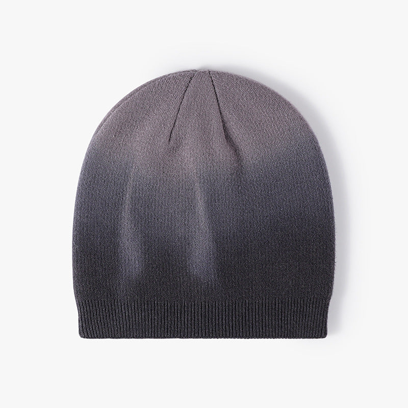 Knitted Gradient Dyeing Outdoor Woolen Beanie