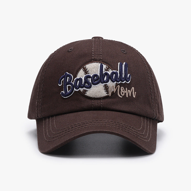 Three-dimensional embroidery curved brim baseball outdoor sun protection cap