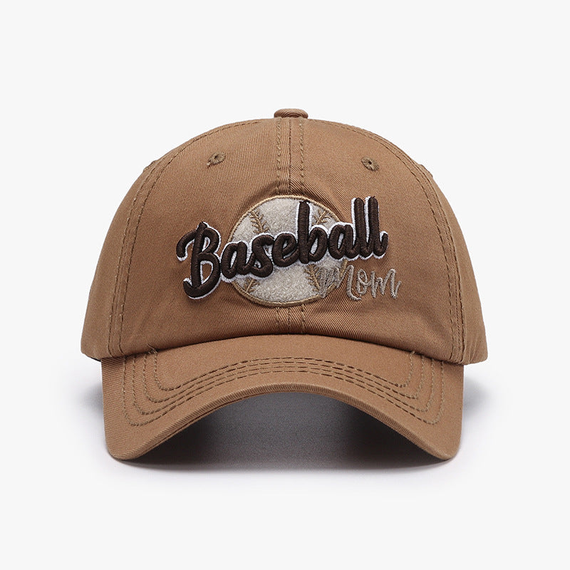 Three-dimensional embroidery curved brim baseball outdoor sun protection cap