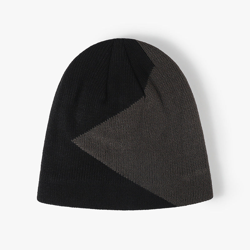Winter thickened double tone fleece ear protection beanie