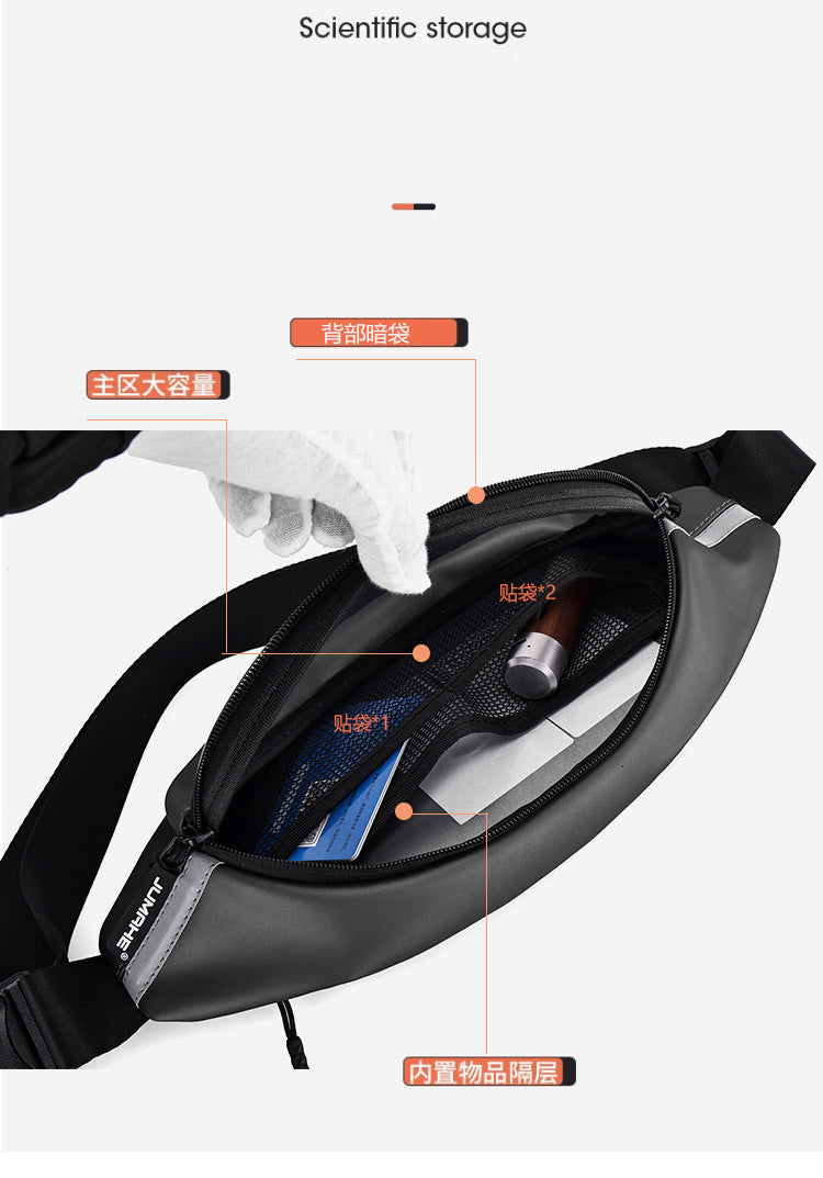 Men’s Transparent Chest Crossbody Bag Sports Fitness Travel Waist Pack