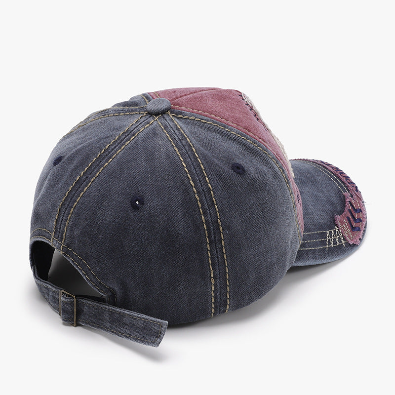 Letter patch embroidered curved brim outdoor men's baseball cap c