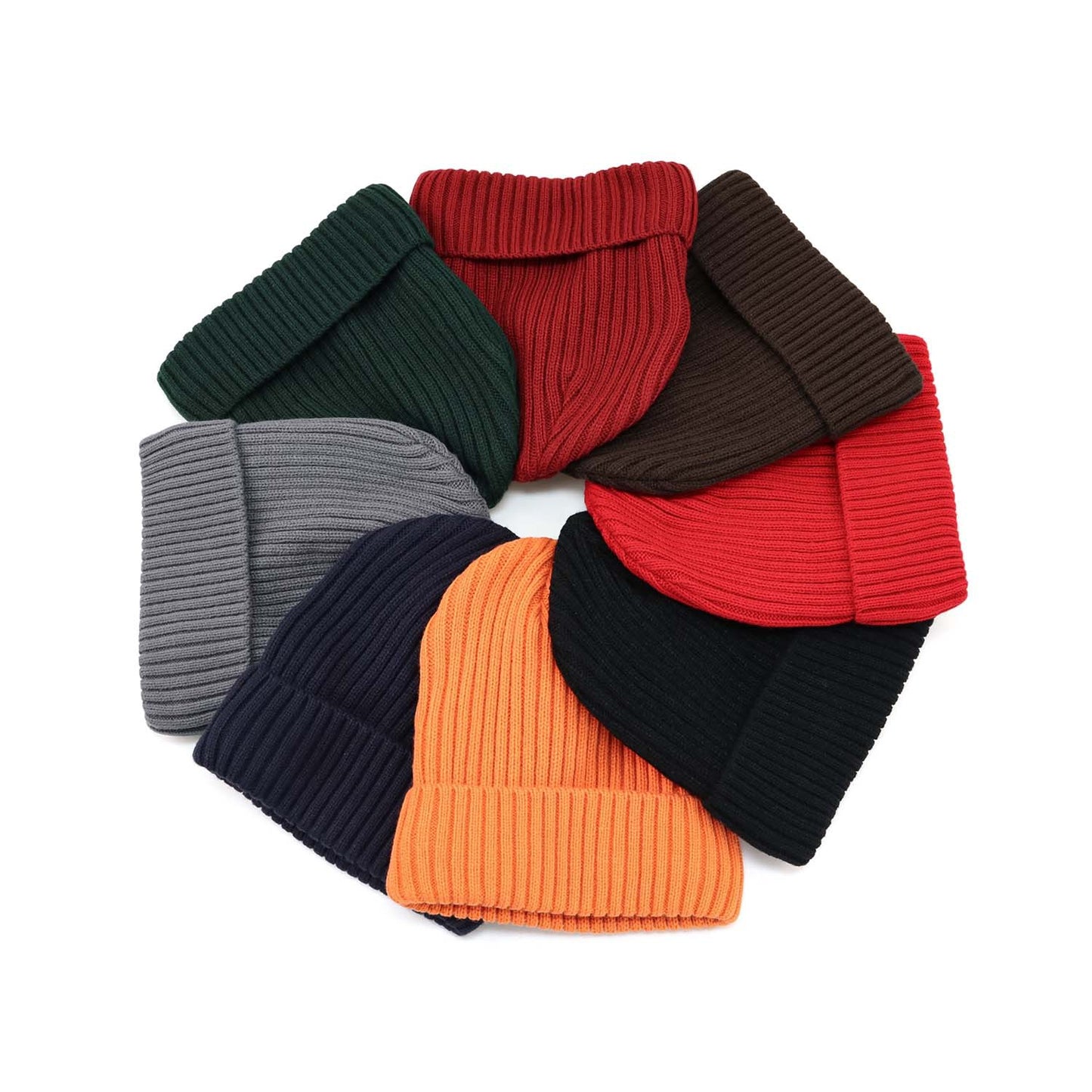 Solid color woolen big head winter double layer thickened warm cap