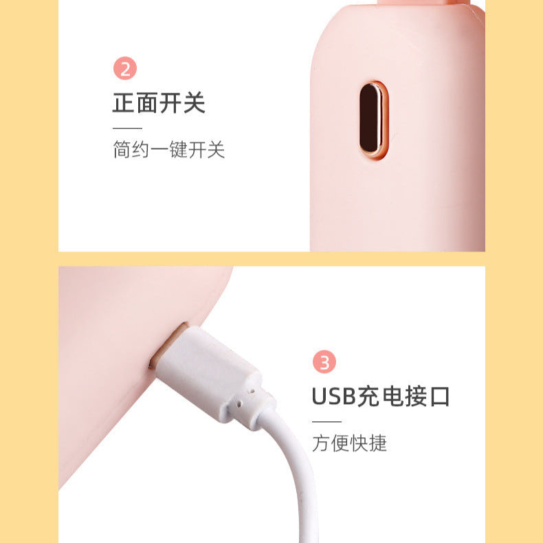 ভাঁজযোগ্য USB রিচার্জেবল পোর্টেবল হ্যান্ডহেল্ড থ্রি-স্পিড অ্যাডজাস্টেবল মিনি ফ্যান