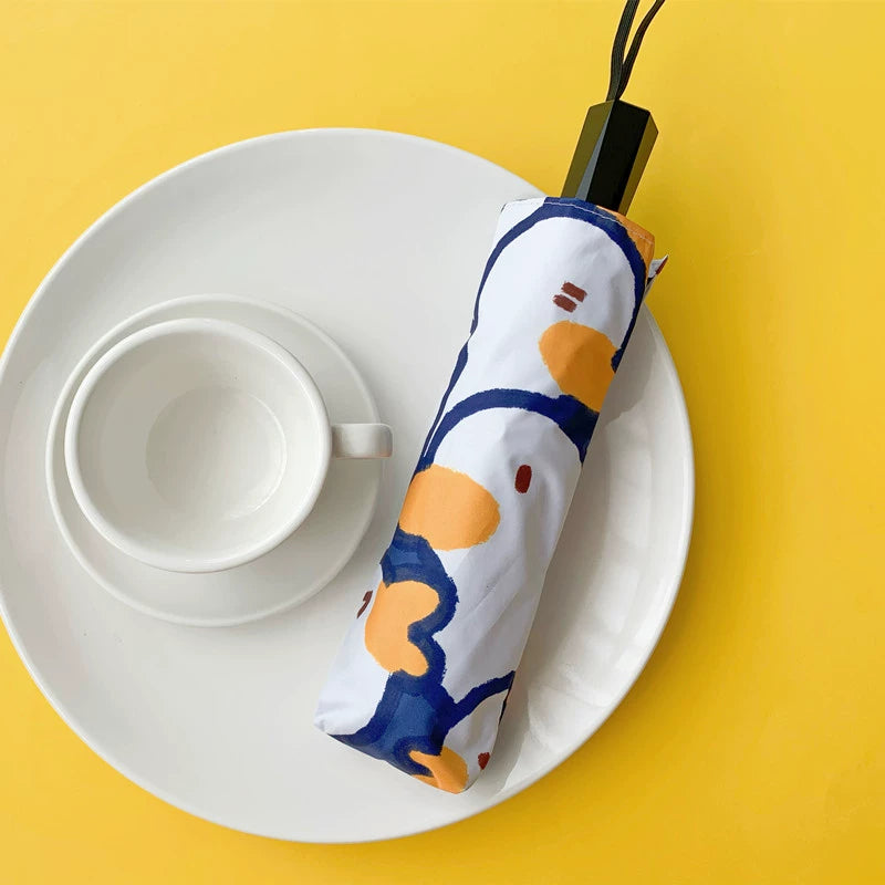 Cute folding, fully automatic umbrella for both weather