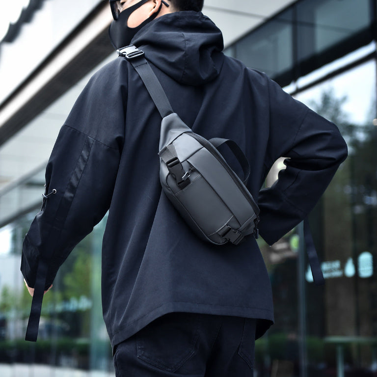 Mens Crossbody Multifunctional Waterproof Chest Shoulder Bag