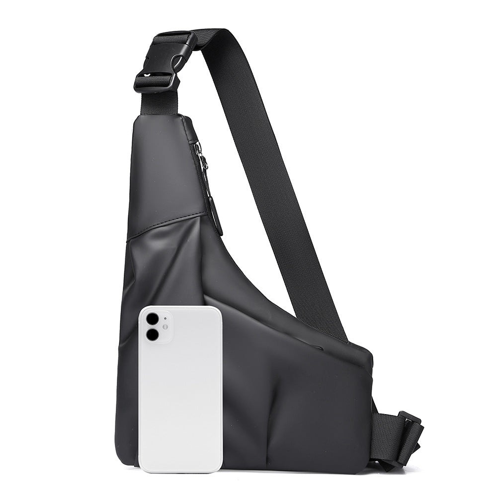 Mens Triangle Crossbody Bag Lightweight Waterproof Chest Shoulder Bag