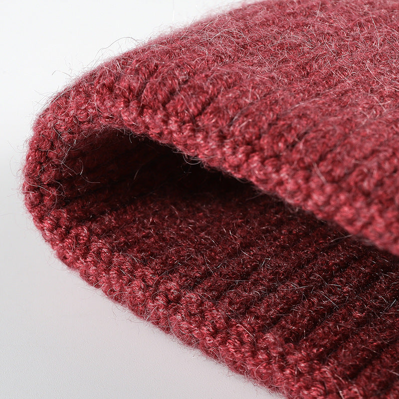 New color-block dyeing knitted beanie