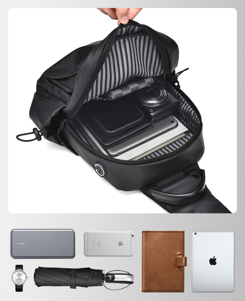 Waterproof Travel Chest Bag Mens Crossbody Shoulder Sling Pack