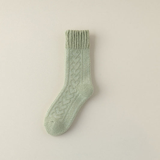 শীতকালীন মহিলাদের মিড-রাইজ ক্যাজুয়াল মোটা টেরি মোজা