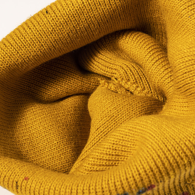 Knitted Korean version thickened warm ear protection wool hat