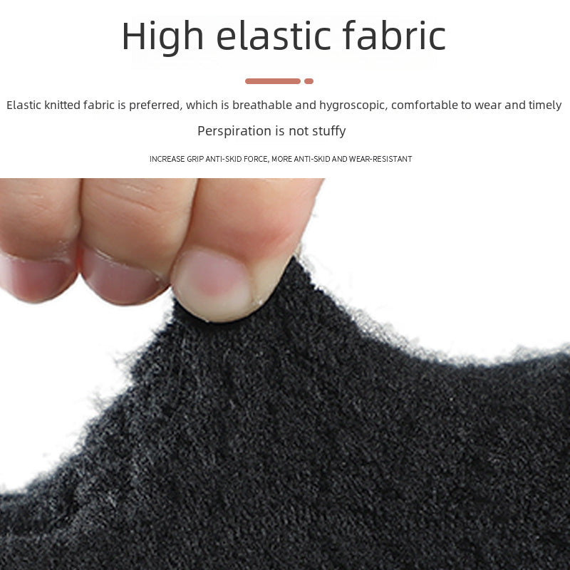 Fleece thickened warm wool knitted winter gloves