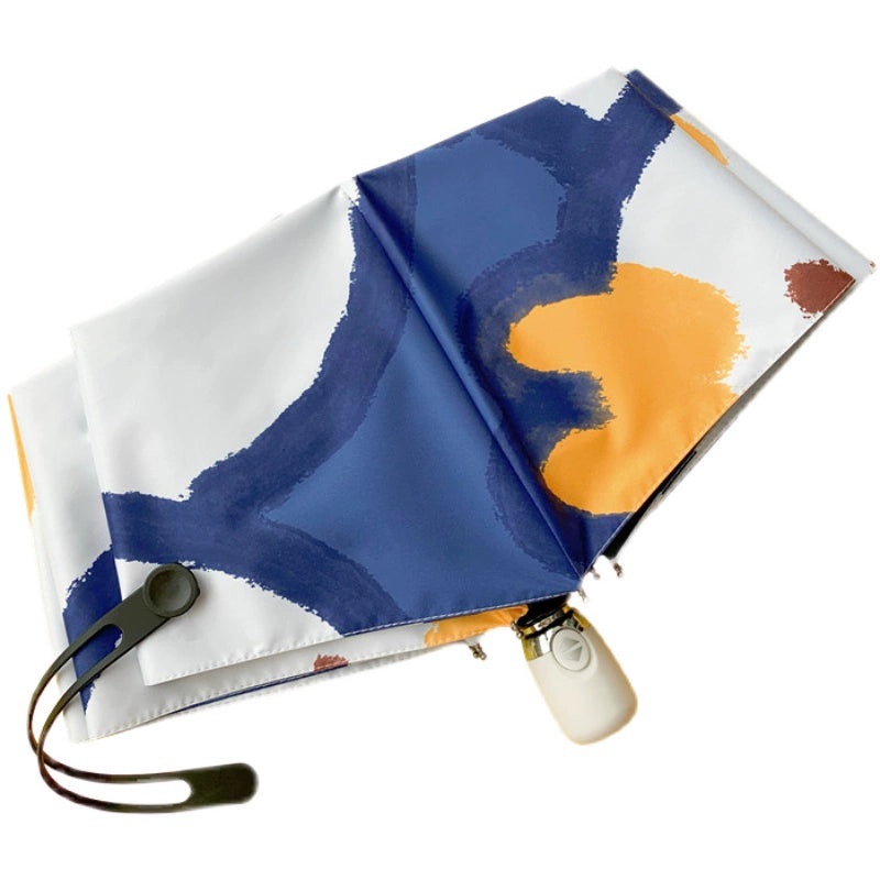 Cute folding, fully automatic umbrella for both weather
