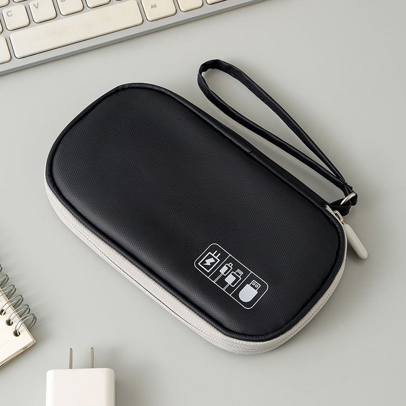 Travel mini data cable, power bank & earphone storage bag
