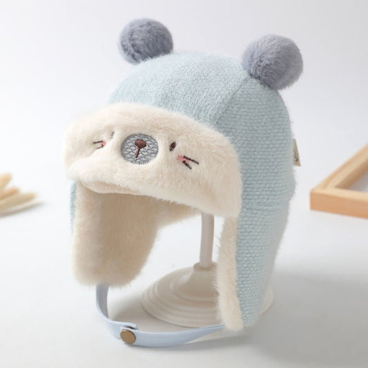 Super Cute Thick Velvet Winter Protection Cap