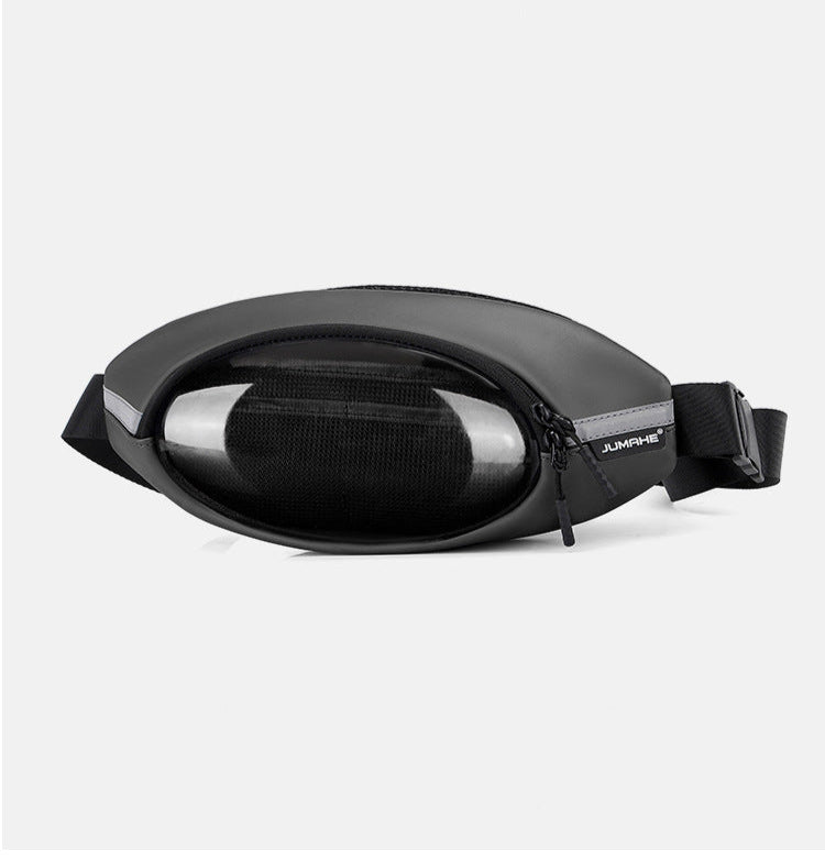 Men’s Transparent Chest Crossbody Bag Sports Fitness Travel Waist Pack