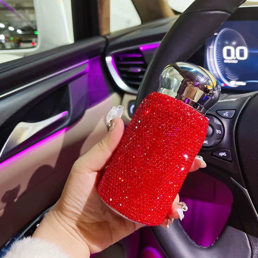 Diamond stone covered stainless steel portable water bottle