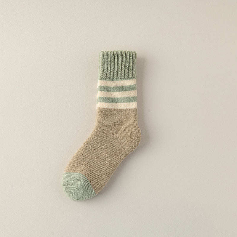 Winter women's mid-rise casual thickened terry socks