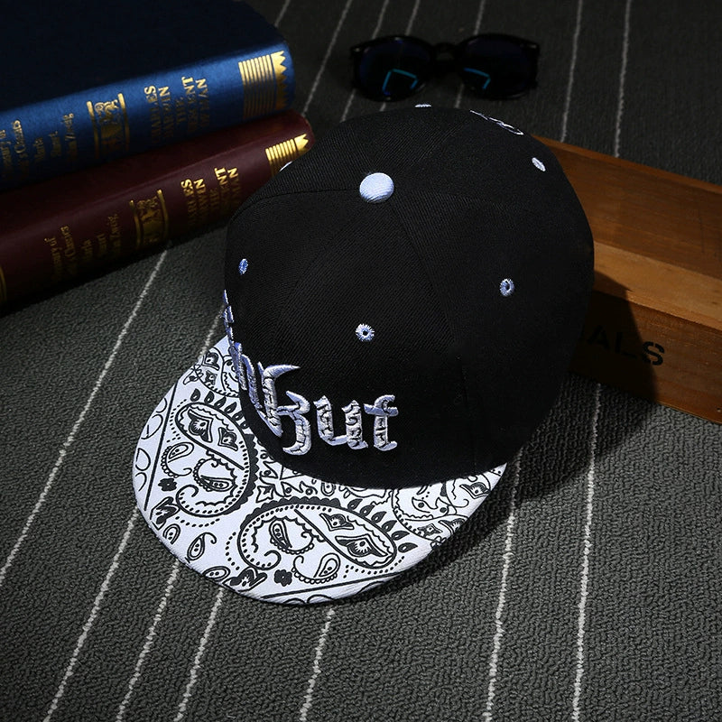 Summer Friendly Embroidery flat Brimmed hip-hop cap