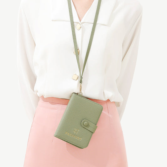 PU Lather RFID Anti-Theft Travel Passport & Card Holder For women