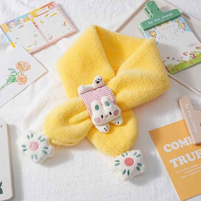 Children's Rabbit Plush Thick and Warm Winter Muffler