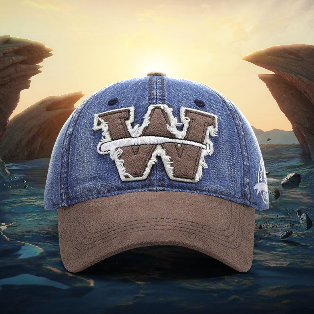 Letter patch color blocking men's and women's versatile breathable soft top baseball cap