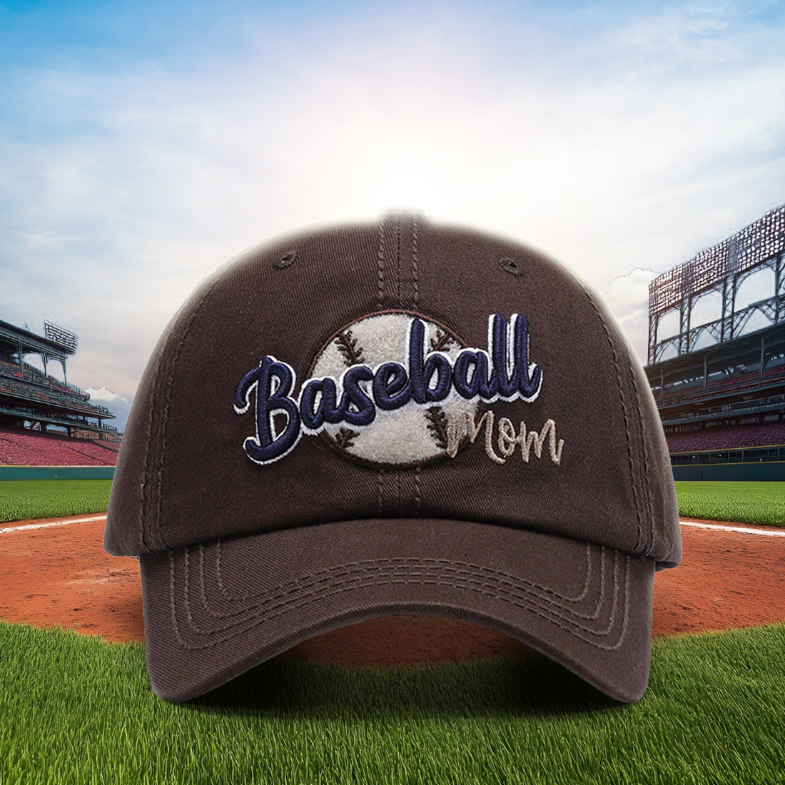 Three-dimensional embroidery curved brim baseball outdoor sun protection cap
