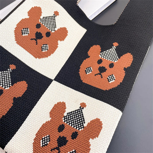 Handmade Knitting Mini Hand Tote Bag