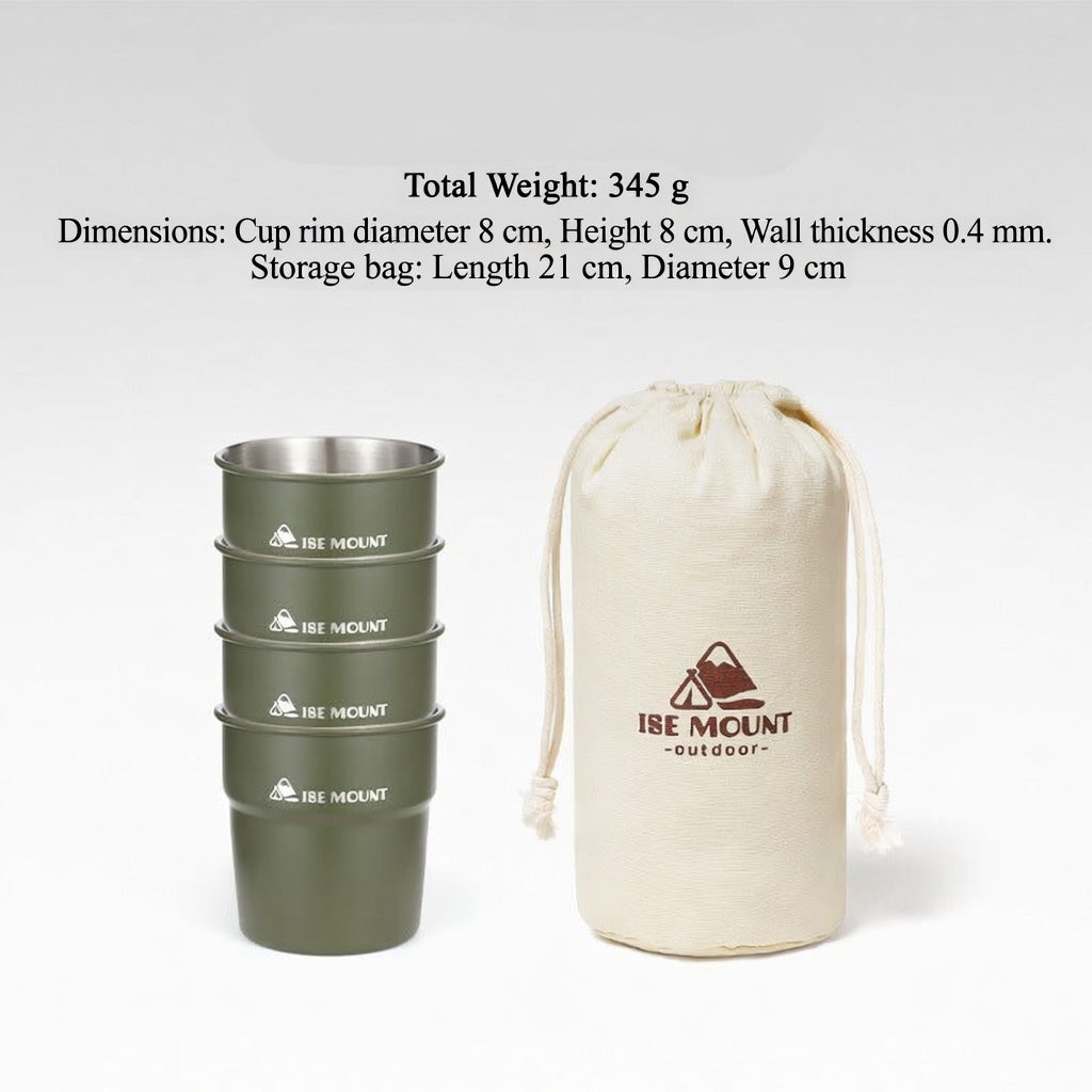 ISE MOUNT 304 Stainless Steel Camping Cup Swallow Design Edition