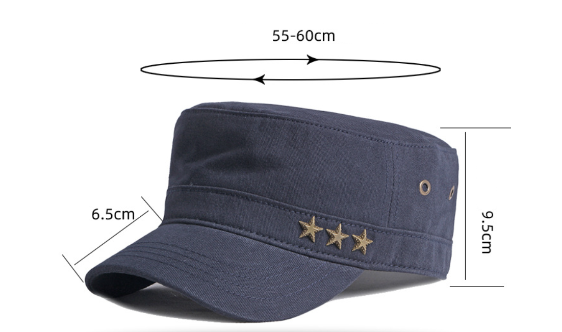 উচ্চমানের ফ্ল্যাট সুতির সানশেড মিলিটারি ক্যাপ