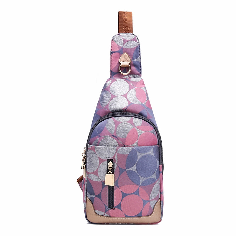 Multicolor Crossbody Bag with adjustable strap for travel and hiking