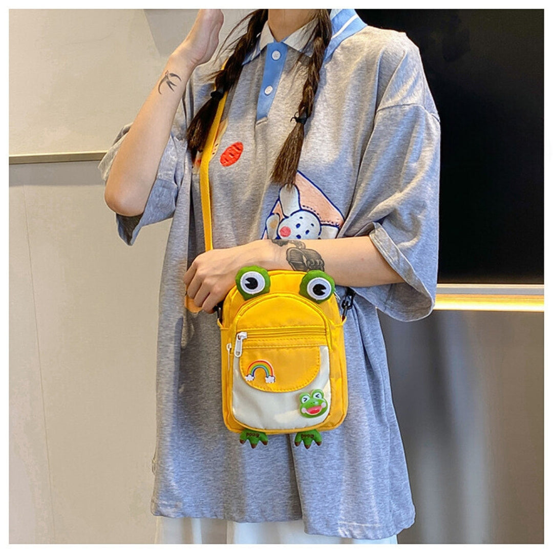 Cartoon crossbody bag for women with adjustable shoulder strap