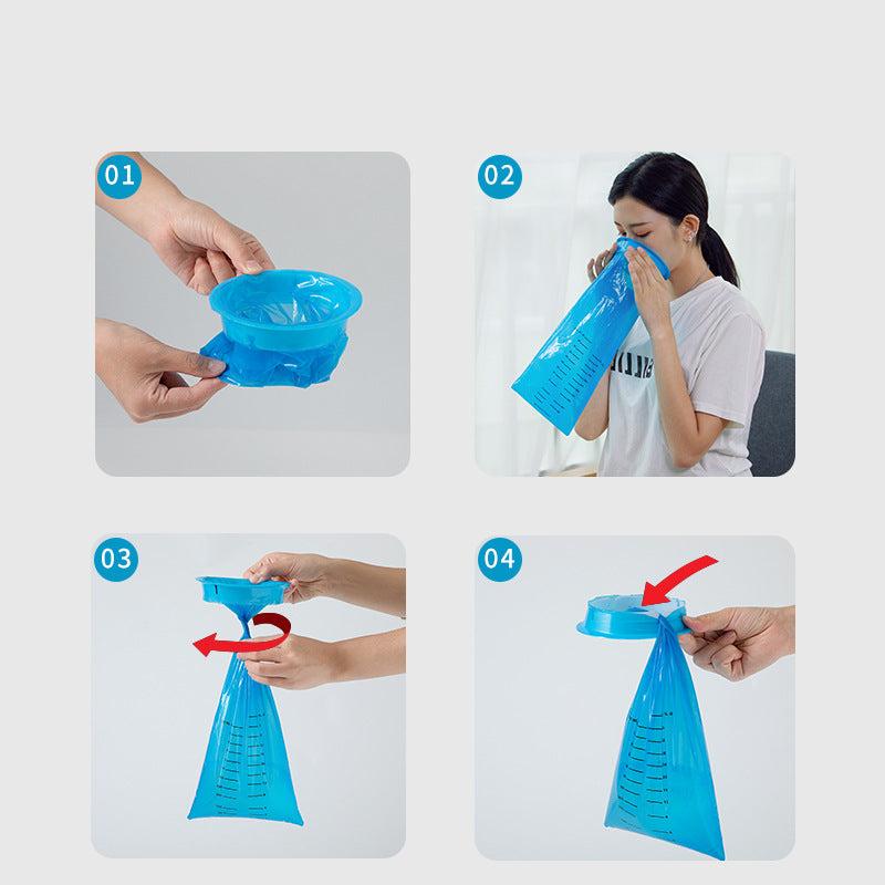 10 Pieces Set Emergency Vomit and Urine Disposable Bag Combo