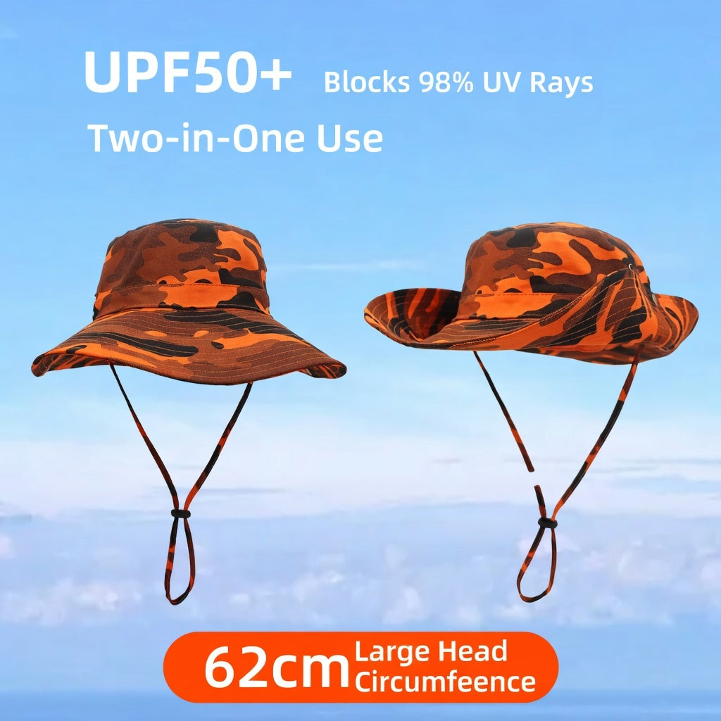 Outfly Tactical Camouflage Sun Hat Wide Brim Fishing Cap