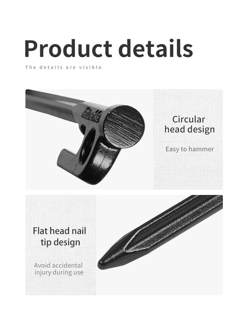 নেচারহাইক ঢালাই করা স্টিলের গ্রাউন্ড পেরেক