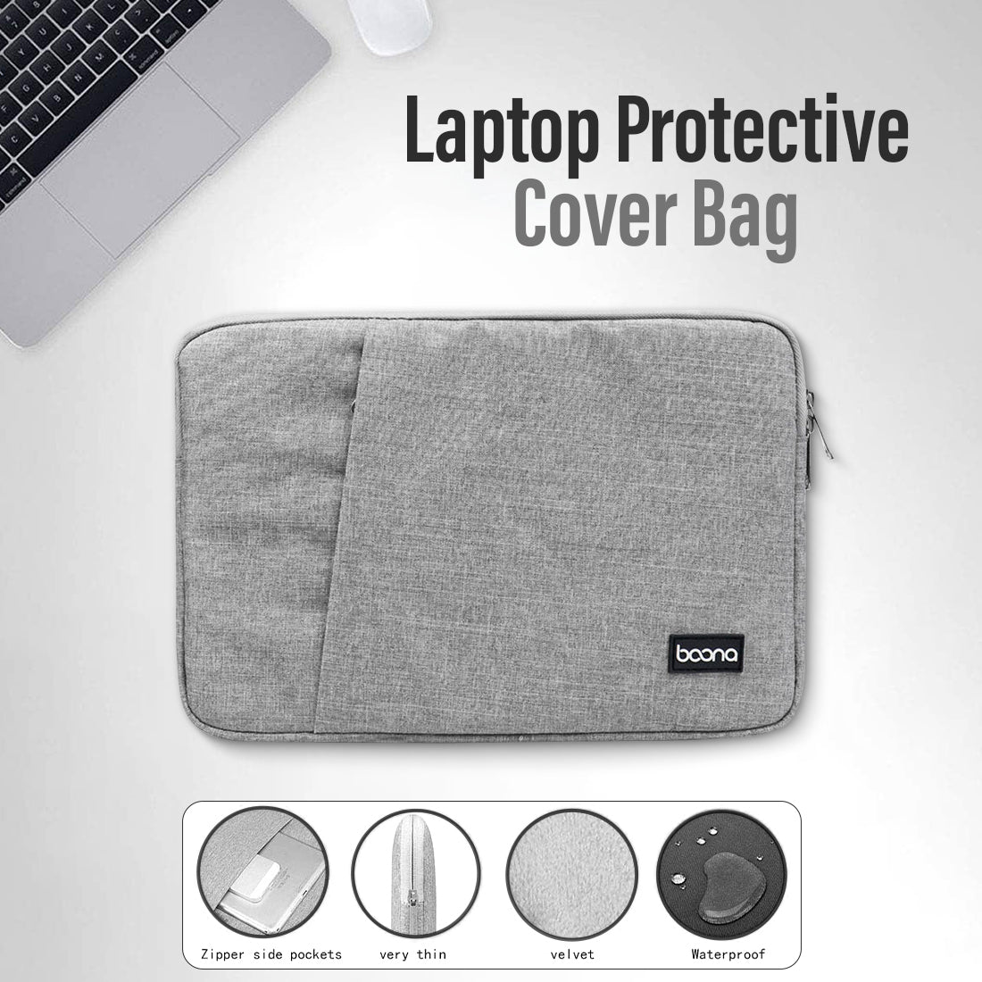বাওনা মাল্টি ফাংশনাল হাই কোয়ালিটি ল্যাপটপ ক্যারি ব্যাগ