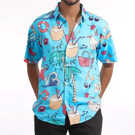 Short Sleeve Hawaii Shirt - Beach Buster