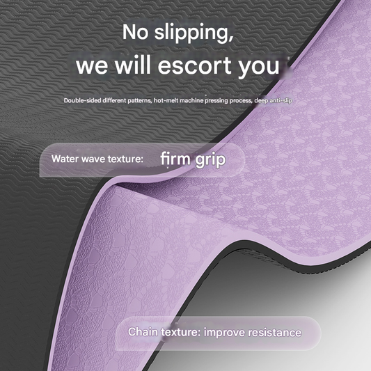 প্রশস্ত এবং ঘন TPE যোগব্যায়াম নন-স্লিপ ফিটনেস ম্যাট