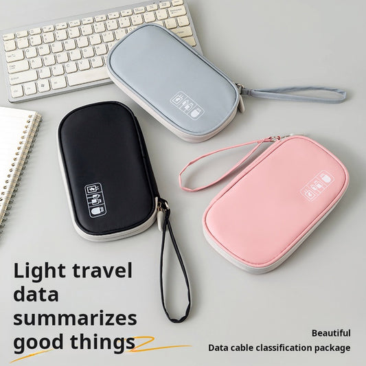 Travel mini data cable, power bank & earphone storage bag