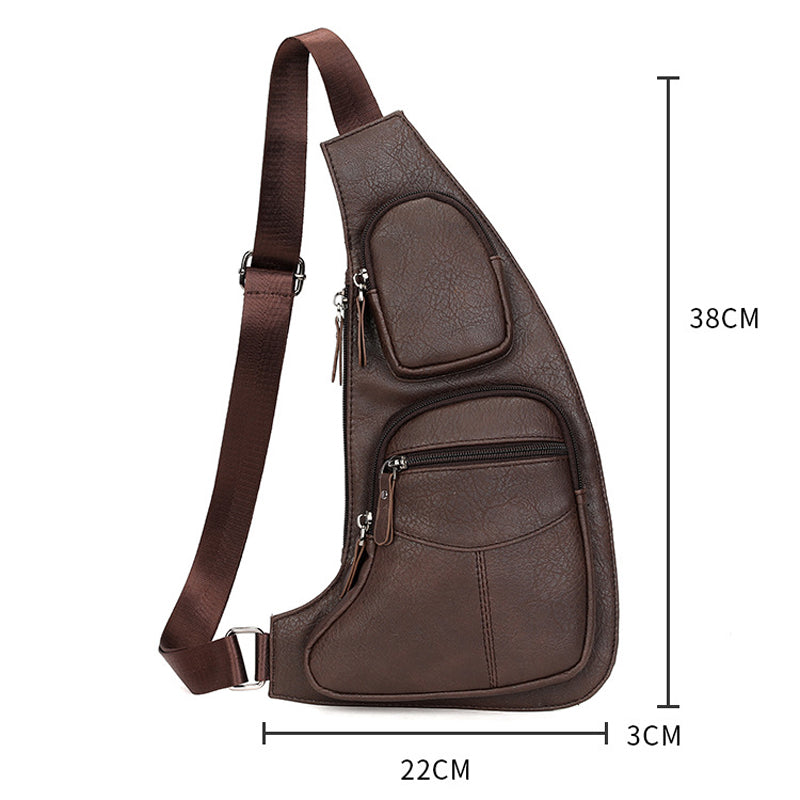 Mens Outdoor Chest Crossbody Anti-theft Shoulder Bag