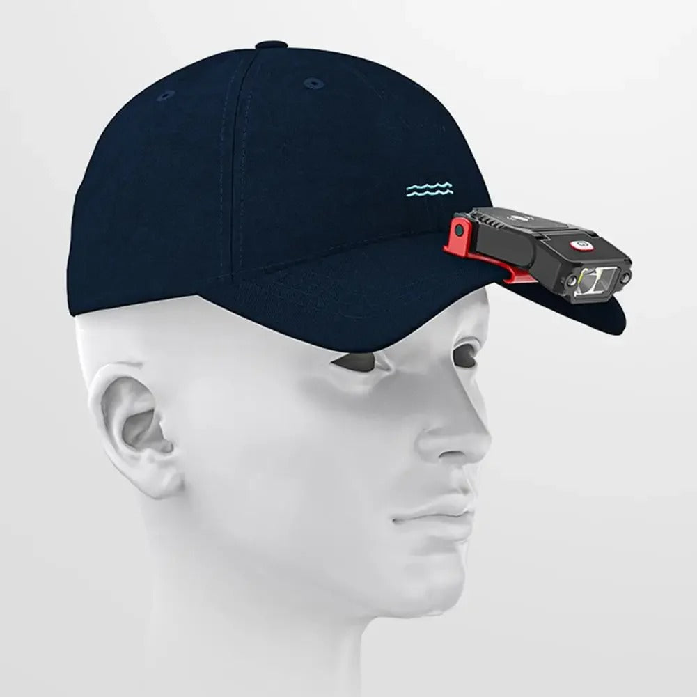 স্মাইল শার্ক সেন্সর ক্যাপ ক্লিপ, শক্তিশালী হেড-মাউন্টেড, অতি-হালকা পোর্টেবল ক্লিপ লাইট