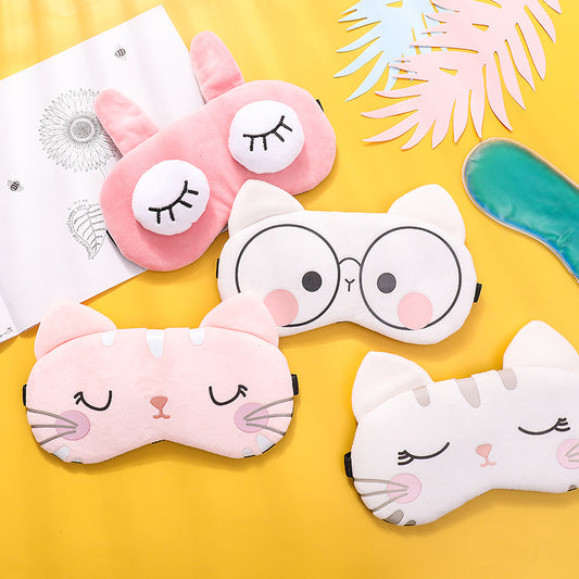 ভ্রমণ ঘুমের চোখের মাস্ক আইশেড সুতির বিড়ালের চোখ বাঁধা