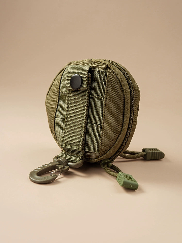 Solid color waist hanging coin purse, key case for travel and hiking
