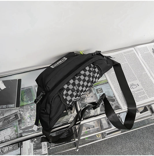 ছেলে এবং মেয়েদের জন্য সলিড মেসেঞ্জার, ক্রসবডি, বুকের ব্যাগ, দুল সহ