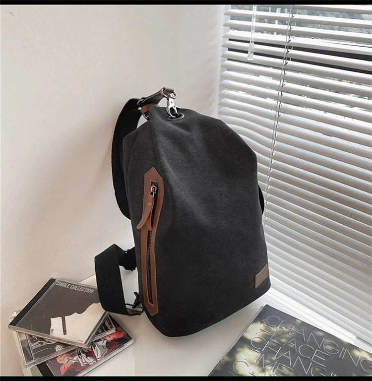 Unisex large-capacity retro Messenger bag multi-functional shoulder bag for travel with free pendant