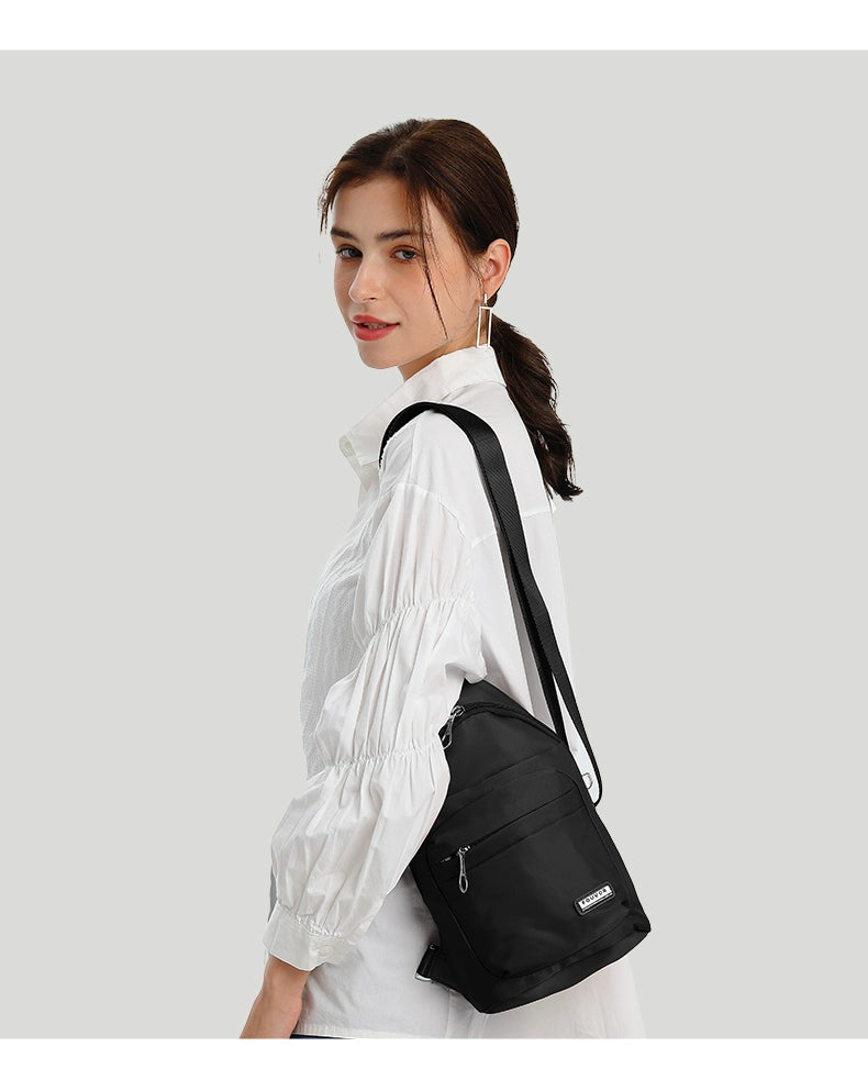 Solid-color crossbody bag, women's tide oxford cloth shoulder bag for travel