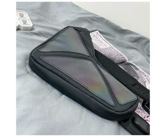 আলোকিত প্রতিফলিত ক্রসবডি ব্যাগ, কাঁধের ব্যাগ, ট্রেন্ডি ক্যাজুয়াল বুকের ব্যাগ