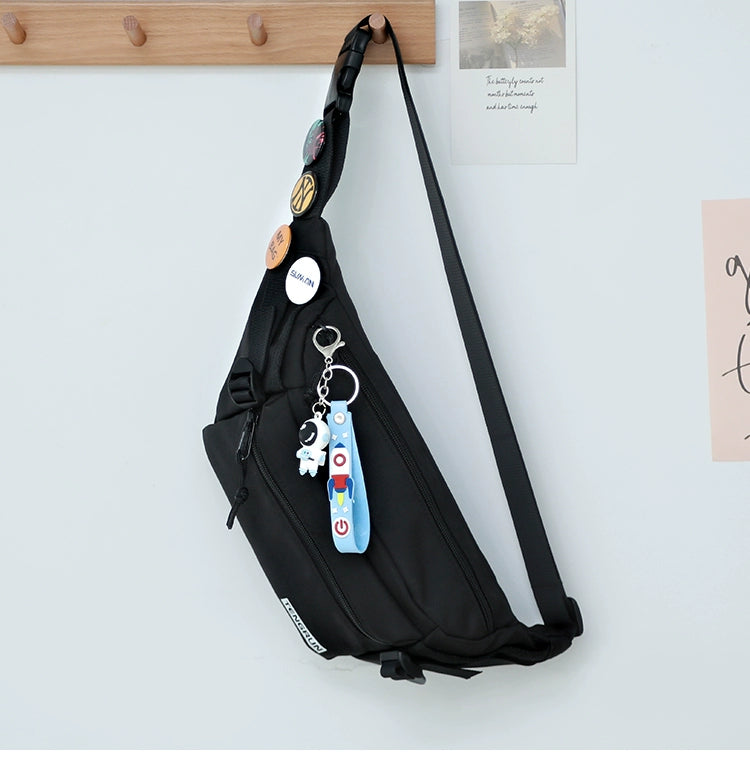 Unisex lightweight everyday crossbody bag with adjustable strap
