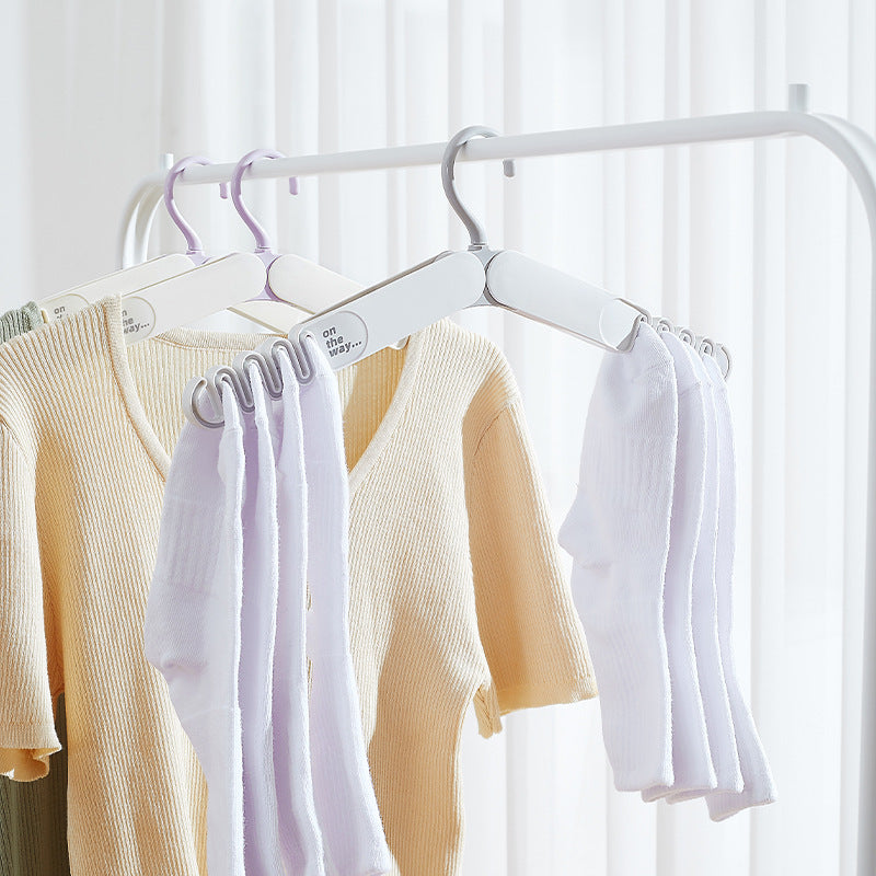 Portable Multifunctional Folding Clothes Hanger for Travel